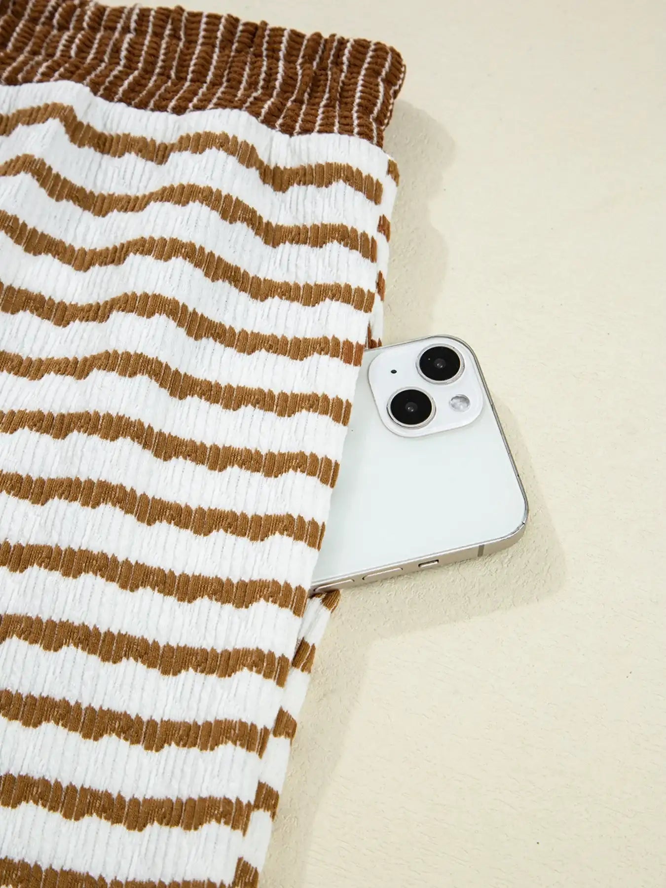 Stripe Collared Top and Drawstring Pant Set - Bela Fils BoutiqueBela Fils Boutique